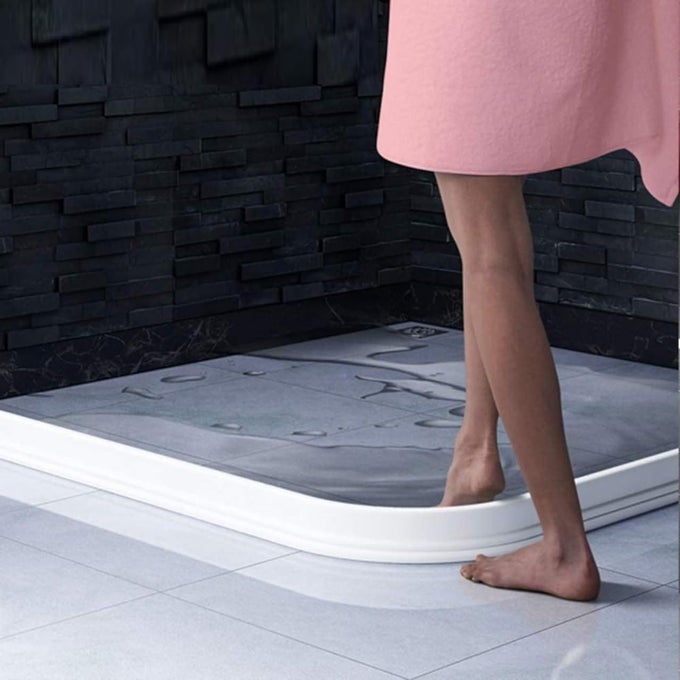 WATER BARRIER FOR SINKSHOWER THRESHOLD WATER DAM SILICONE WATERPROOF BARRIER BATHROOM AND KITCHEN 2 METERWHITE