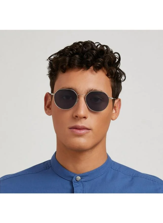 30Sundays WANDERLUST Men Blue Sunglasses - Frame Material: Metal - Lens Color: Blue- Frame Color: Silver - Full Rim