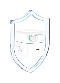 Usams PD35W Dual Output GaN Fast Charger With Lightning Magnetic Retractable Cable Module (UK)  - Image 4