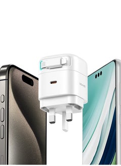 Usams PD35W Dual Output GaN Fast Charger With Lightning Magnetic Retractable Cable Module (UK)  - Image 5