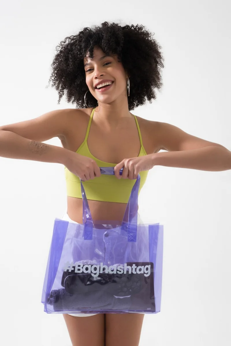 Baghashtag Lilac Transparent Beach Bag