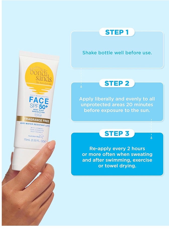 Bondi Sands Sunscreen Lotion Spf50+ - Face 75ml - Image 5