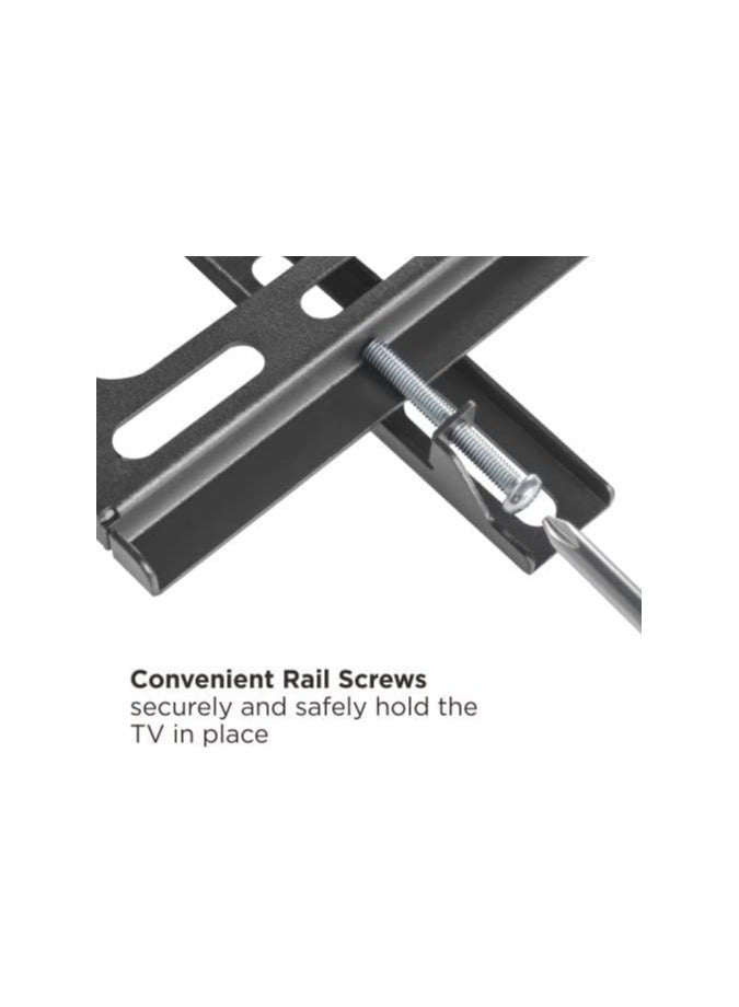 نيوستار حامل حائط تلفزيون NEWSTAR ثابت منخفض المستوى لشاشات LED و LCD و Plasma من 14 إلى 43 بوصة، متوافق مع VESA 200x200 مم، تصميم فائق النحافة لتوفير المساحة، سهل التركيب، باللون الأسود - Image 5