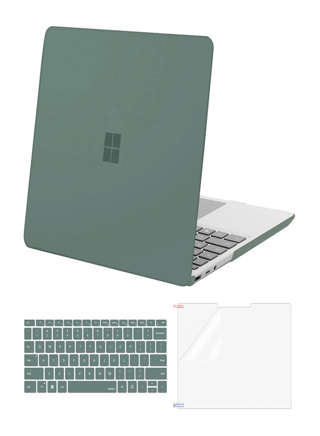 MOSISO Case Only Compatible with Microsoft Surface Laptop Go 3/2/1 12.4 inch 2023-2020 Release (models: 2013 & 1943), Protective Plastic Hard Shell Case&Keyboard Cover&Screen Protector, Emerald Green - Image 1