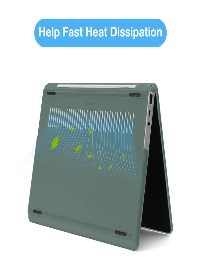 MOSISO Case Only Compatible with Microsoft Surface Laptop Go 3/2/1 12.4 inch 2023-2020 Release (models: 2013 & 1943), Protective Plastic Hard Shell Case&Keyboard Cover&Screen Protector, Emerald Green - Image 3