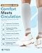 Doctor's Select Doctors Select 2 Pairs Copper Calf Compression Sleeves for Women Compression Sleeves for Women Calf Leg Sleeves Varicose Veins Compression Socks Black and White - Image 4