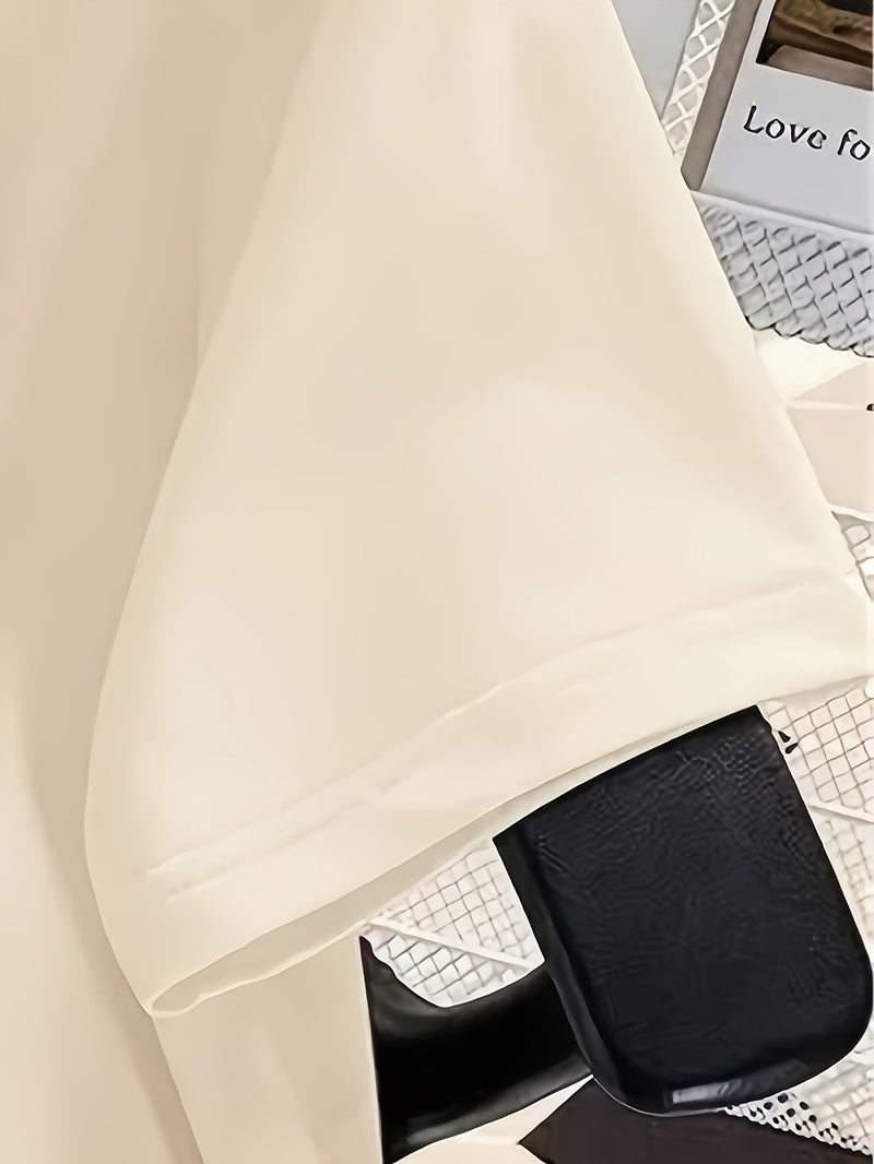 Women's Oversized T - Shirt - Loose Fit Short Sleeve Top with Letter '' Print, Round Neck Casual Summer Blouse for Spring Summer Fall, Breathable Casual Attire (Hand Washable) - Apricot / XS - Image 3