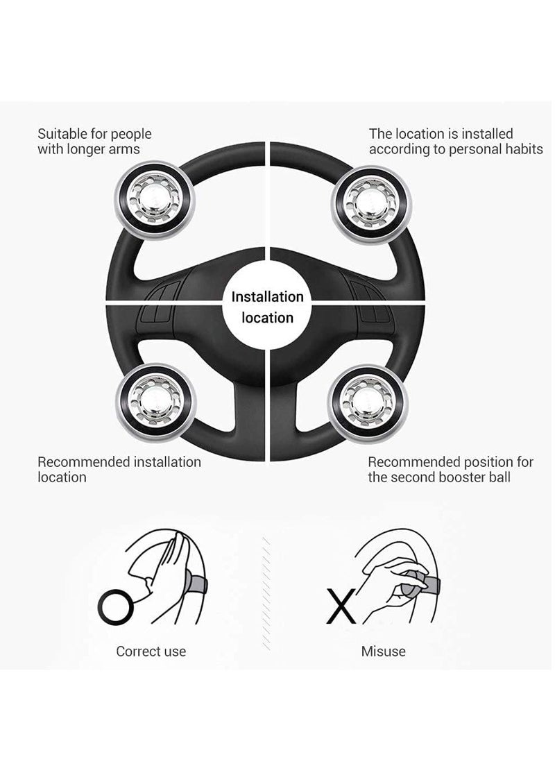 Loquat Steering Wheel Knob, Steering Wheel Spinner Knob Vehicle Power Handle Knob for Cars, Trucks, Tractors, Boats - Image 4