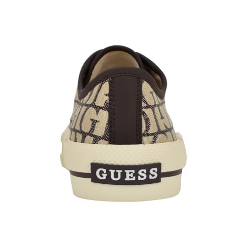 Guess Women's Carey Sneaker, Dark Brown Logo 200, 8.5 - Image 3