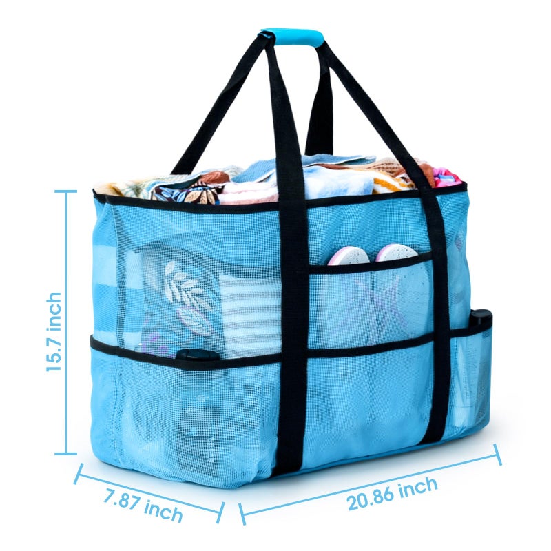 oscaurt Mesh Beach Bag Extra Large Waterproof Sandproof Beach Tote Pool Swim Bag Travel Vacation Essentials - Image 3