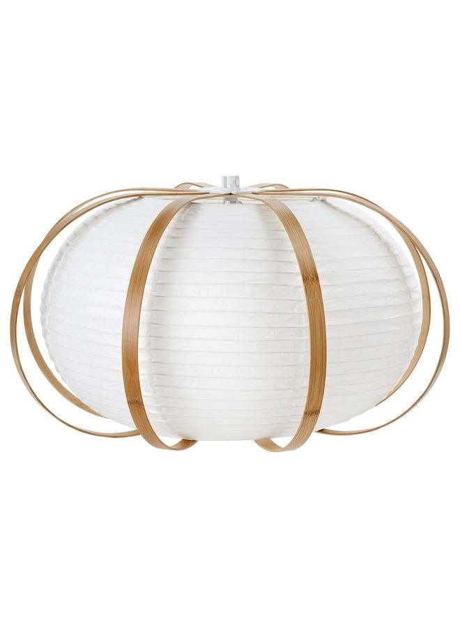 Green Tiger Pendant Lamp Shade, White/Bamboo, 67 Cm - Image 1