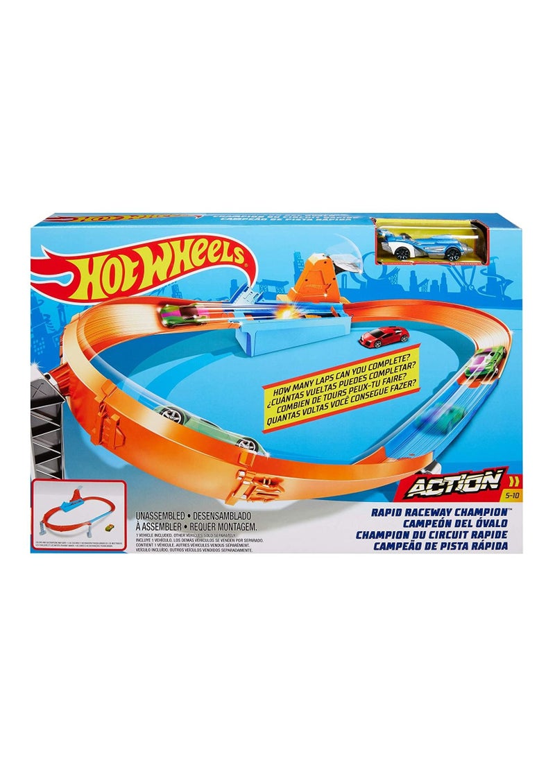 Hot Wheels Rapid Raceway Champion Playset  - Image 1