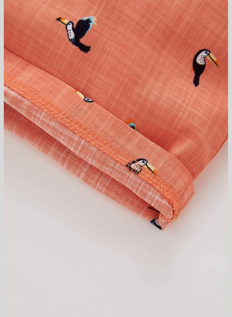 DeFacto Regular Fit Short Sleeve Printed Poplin Shirt - Image 3