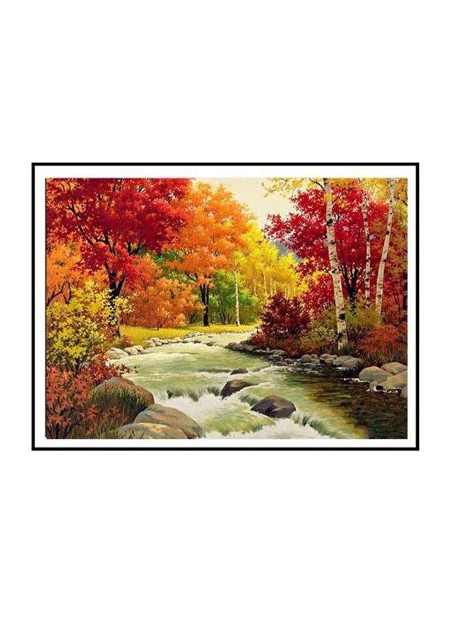 Generic 5D Diamond Landscape Cross Painting Multicolour  - Image 2