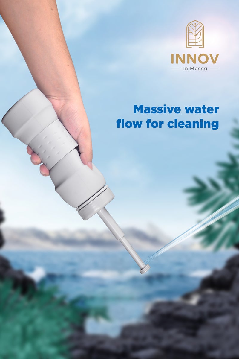 إنوف إن مكة شطاف محمول ممتاز بيديت محمول، شطاف محمول بسعة 500 مل مع فوهة قابلة للسحب والعناية بعد الولادة وشطاف للسفر وشطاف محمول وشطاف المسافر، زجاجة كبيرة - Image 1