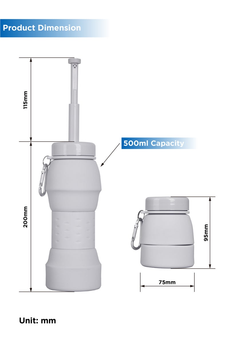 إنوف إن مكة شطاف محمول ممتاز بيديت محمول، شطاف محمول بسعة 500 مل مع فوهة قابلة للسحب والعناية بعد الولادة وشطاف للسفر وشطاف محمول وشطاف المسافر، زجاجة كبيرة - Image 4