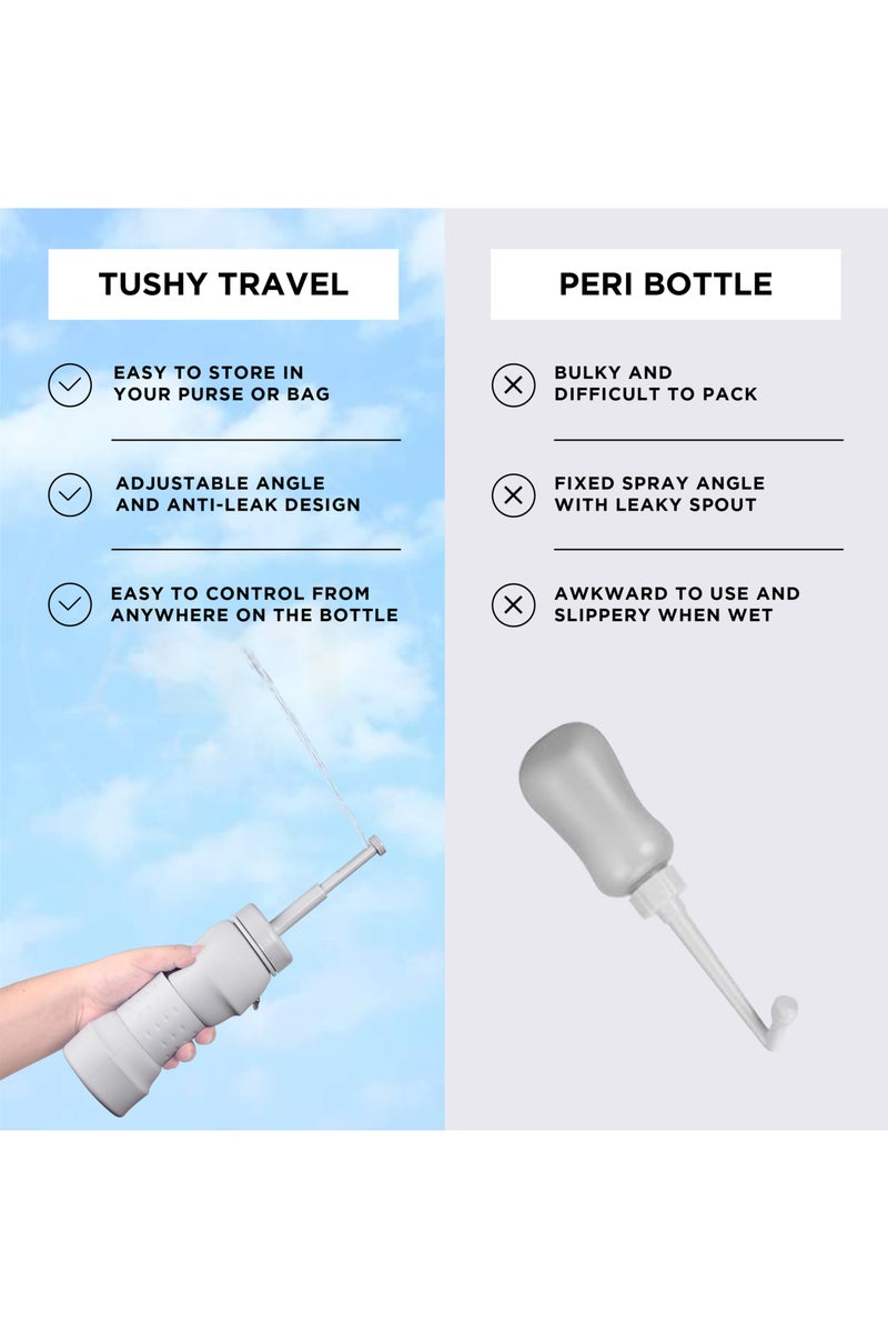 إنوف إن مكة شطاف محمول ممتاز بيديت محمول، شطاف محمول بسعة 500 مل مع فوهة قابلة للسحب والعناية بعد الولادة وشطاف للسفر وشطاف محمول وشطاف المسافر، زجاجة كبيرة - Image 5