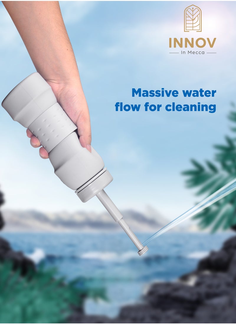 INNOV In Mecca - Portable Shattaf Bidet, Portable Bidet, 500ml Portable Bidet with Retractable Nozzle, Postpartum Care, Travel shattaf, Foldable bottle , Suitable for Men, Baby, Women or Bedridden Patient - Image 1