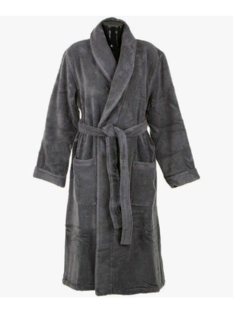 Men's long fur robe suitable for winter