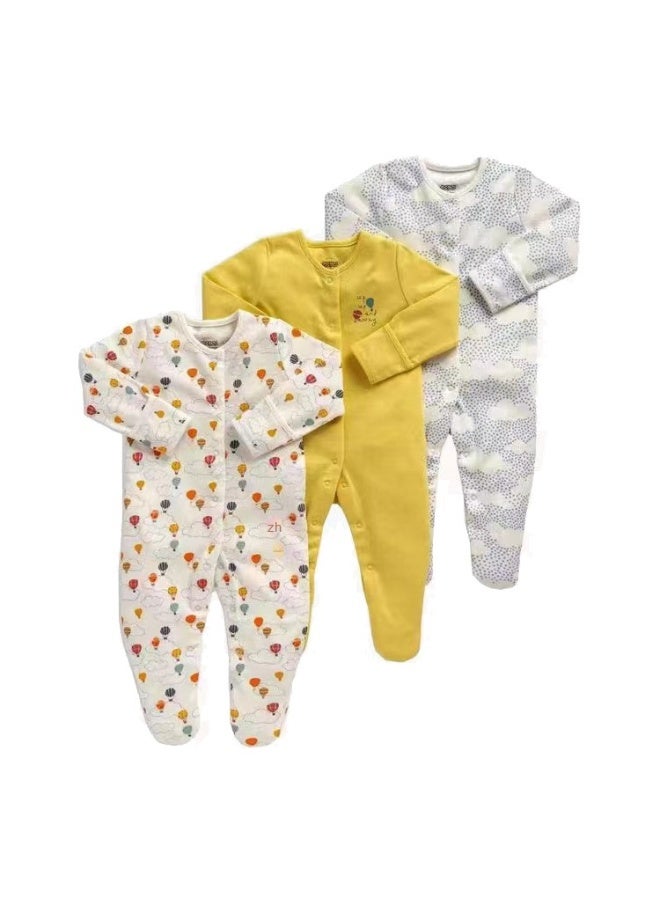 طقم ملابس أطفال متكامل من ثلاثة قطع لفصل الربيع والخريف