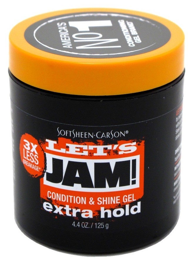 SOFT SHEEN Hair Gel by SoftSheen-Carson Dark and Lovely Let's Jam, Shining and Conditioning-Gel, Extra Hold, For all Hair Types, Styling Gel Also Great for Braiding, Twisting & Smooth Edges, 4.4oz (Pack of 11) - Image 1