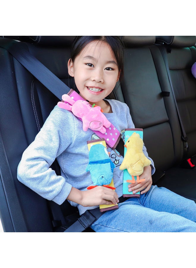Car Seat Belt Shoulder Cover Safety Belt Four Seasons Lengthened Cartoon Cute Car Fixing Belt Protective Cover Interior Accessories - Image 4