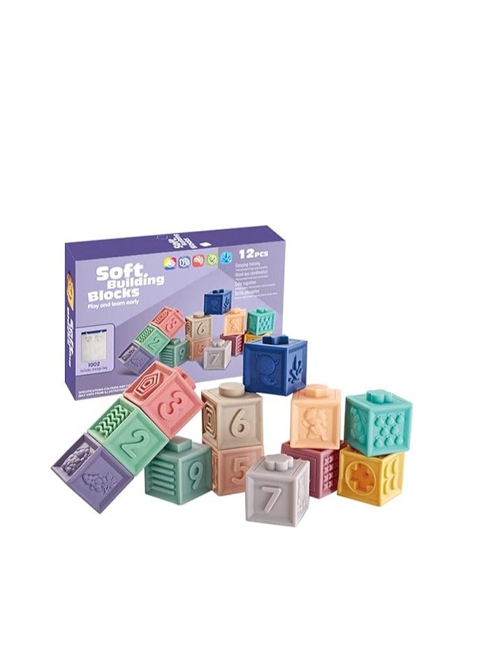 Unique Montessori Sensory Blocks Baby Bath Toys for Infants and Toddlers 6 9 Months 1 Year Old, Silicone - Image 5