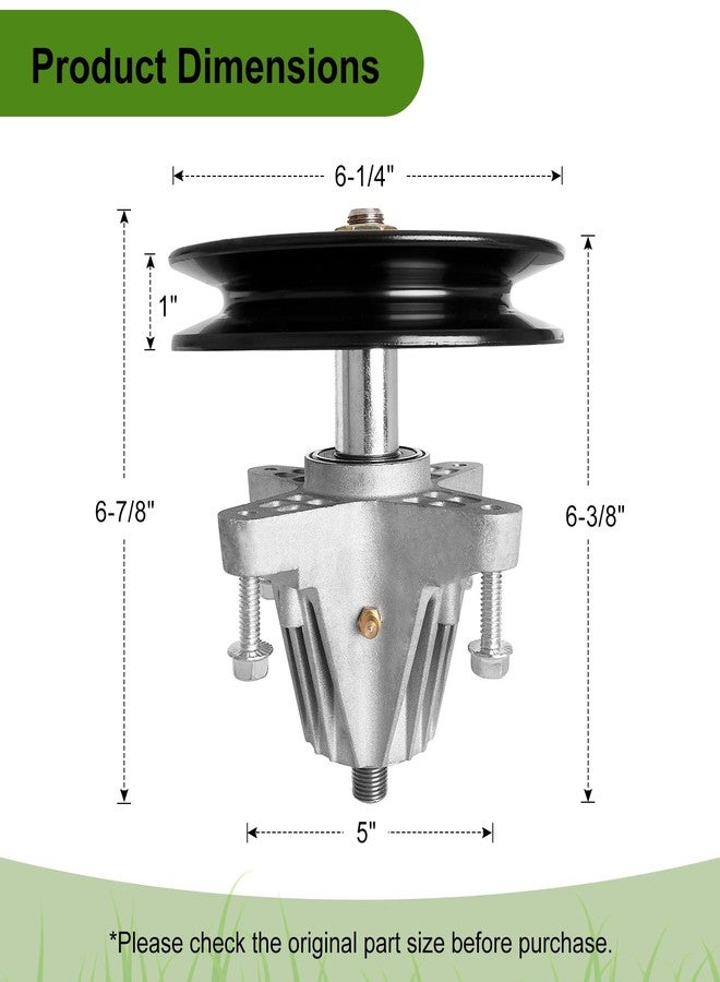 Belleone 918-04822B Spindle Assembly Fits for Craftsman Cub Troy Bilt Pony Bronco 42" Mower Deck Tractor Riding Mower, Come with All Mounting Hardware Include Threaded Bolt, Replace 918-04822A 618-04822 - Image 2