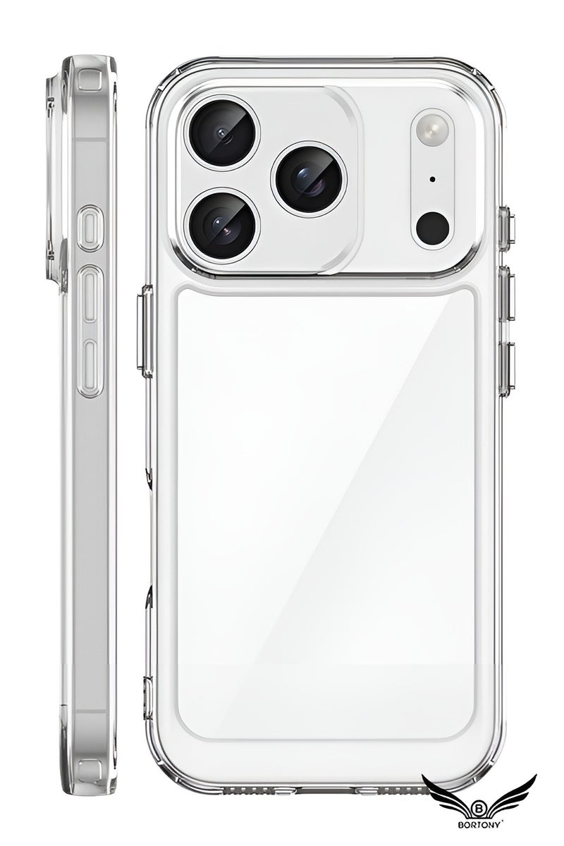 بورتوني جراب iPhone 17 Pro شفاف، نحيف مقاوم للخدش ومضاد للسقوط، جراب هاتف iPhone 17 Pro مقاوم للصدمات لهاتف iPhone 17 Pro مقاس 6.3 بوصة - Image 1