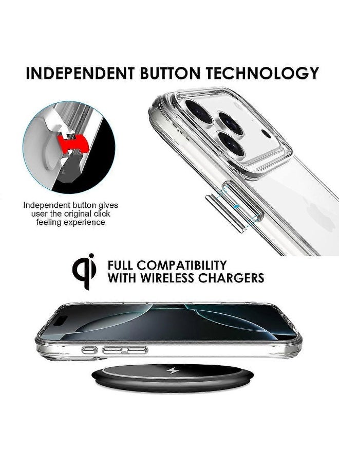 بورتوني جراب iPhone 17 Pro شفاف، نحيف مقاوم للخدش ومضاد للسقوط، جراب هاتف iPhone 17 Pro مقاوم للصدمات لهاتف iPhone 17 Pro مقاس 6.3 بوصة - Image 4