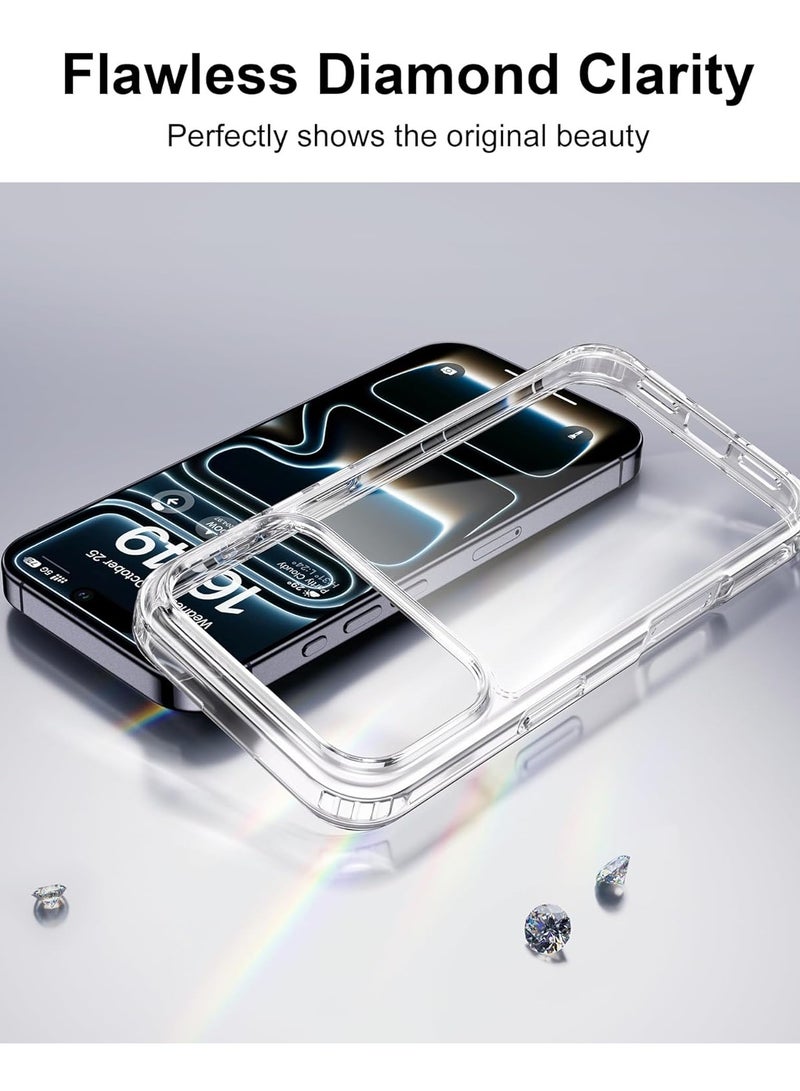 BORTONY iPhone 17 Pro Case Clear, Slim Scratch Resistant Anti-Drop iPhone 17 Pro Cover Shockproof Protective Phone Case for iPhone 17 Pro 6.3 inch - Image 2