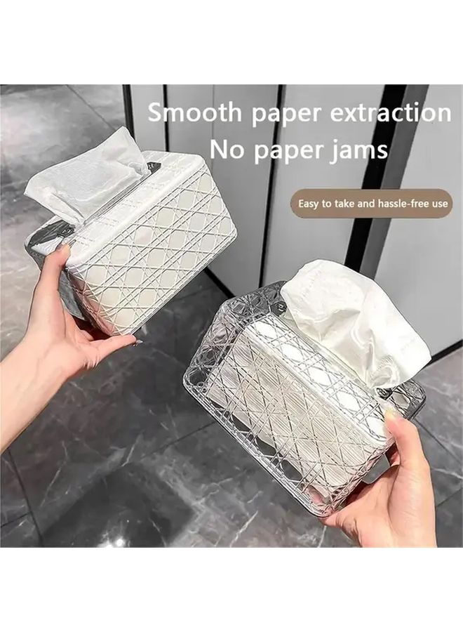 White Tissue Box Holder Decorative Cover For Contemporary Home And Housewarming Gift - Image 2
