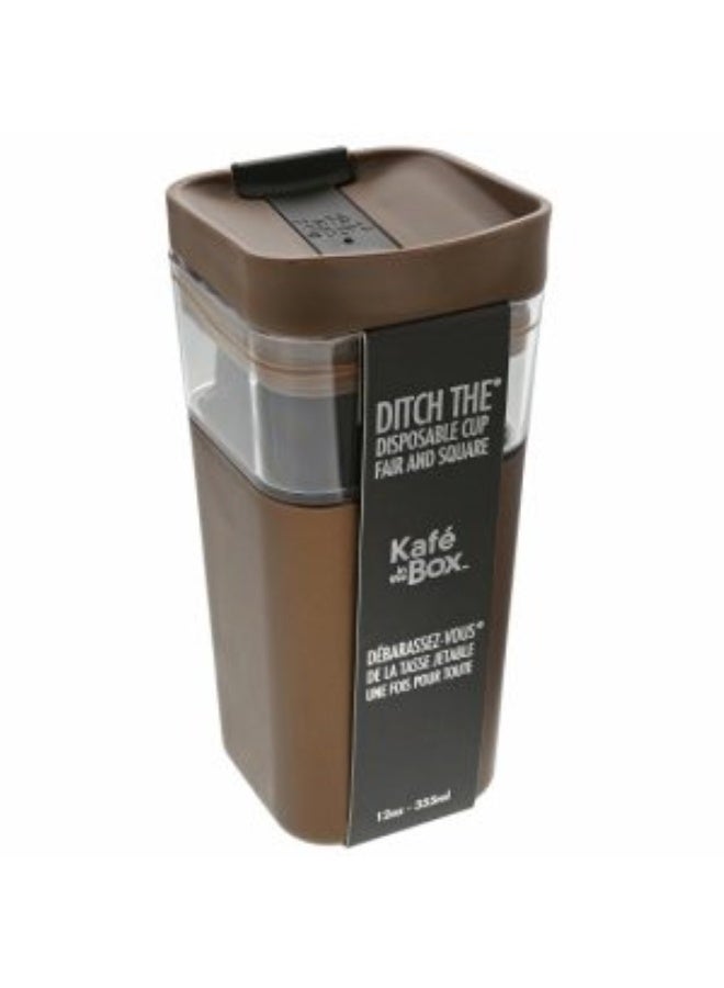Precidio Kafe in the Box UNIQUE - Black | 12 oz/355 ml | Reusable Coffee & Tea Cup | BPA Free | Stylish & Convenient | Dishwasher Safe | Hot/Cold Sleeve | Eco-Friendly - Image 3