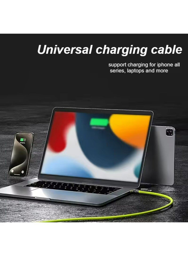240W Silicone 4-in-1 Fast Charging Cable for IPhone 16 15 14 13 12 11 Pro Max for Samsung S25 S24 S23 for LG for Moto G Oppo - Image 3