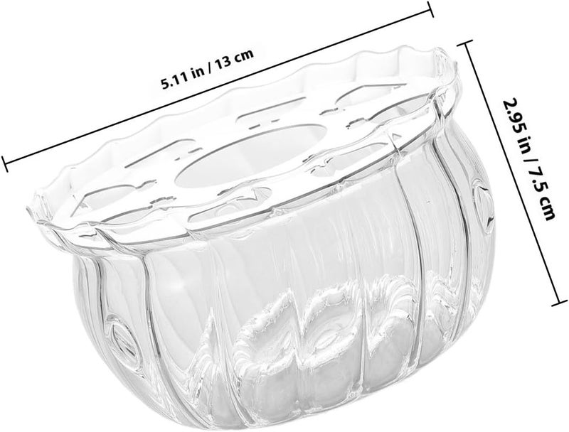 Tealight Teapot Warmer Glass Tea Warmer Base with Candle Holder for Desk Use, Striped Crystal Teapot Heat Base for Gongfu Tea Ceremony - Image 2