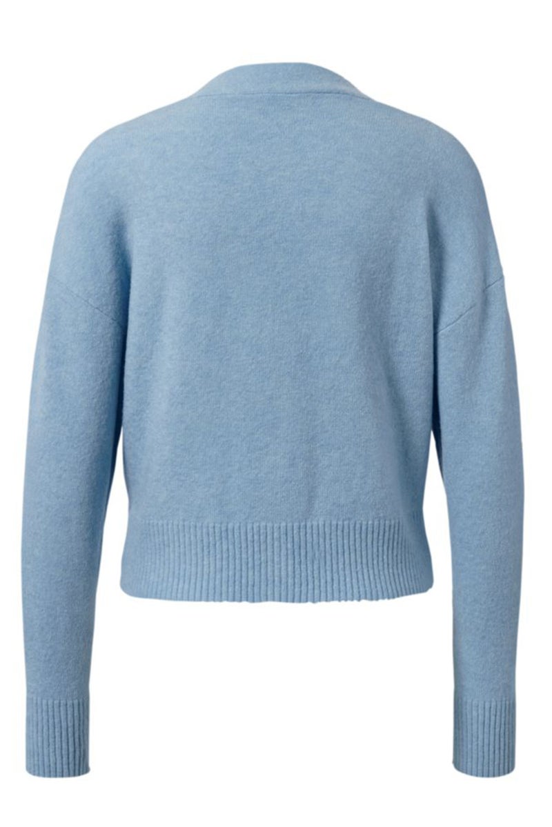 Tchibo Women V-Neck Knitted Heather Cardigans, Light Blue - Image 3