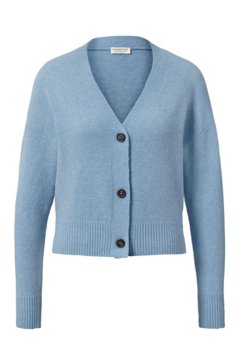 Tchibo Women V-Neck Knitted Heather Cardigans, Light Blue - Image 2