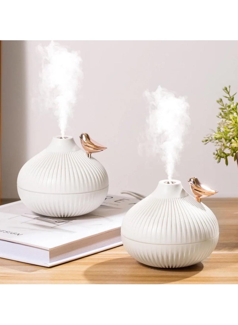 VIO Mini Portable Humidifier USB Connector Cool Mist Aromatherapy Air Humidifier Large Spray LED Night Light for Cars Office Bedroom Home White 200ML - Image 2