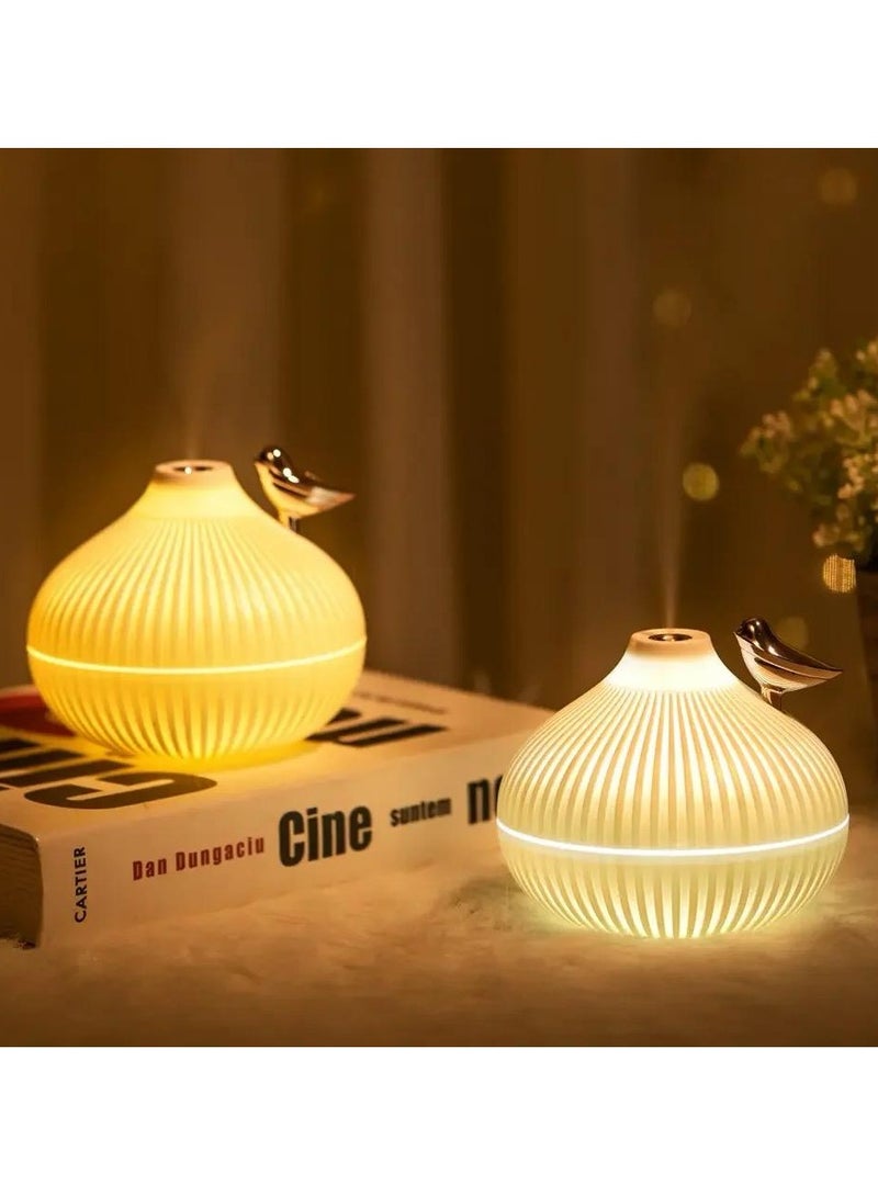 VIO Mini Portable Humidifier USB Connector Cool Mist Aromatherapy Air Humidifier Large Spray LED Night Light for Cars Office Bedroom Home White 200ML - Image 5