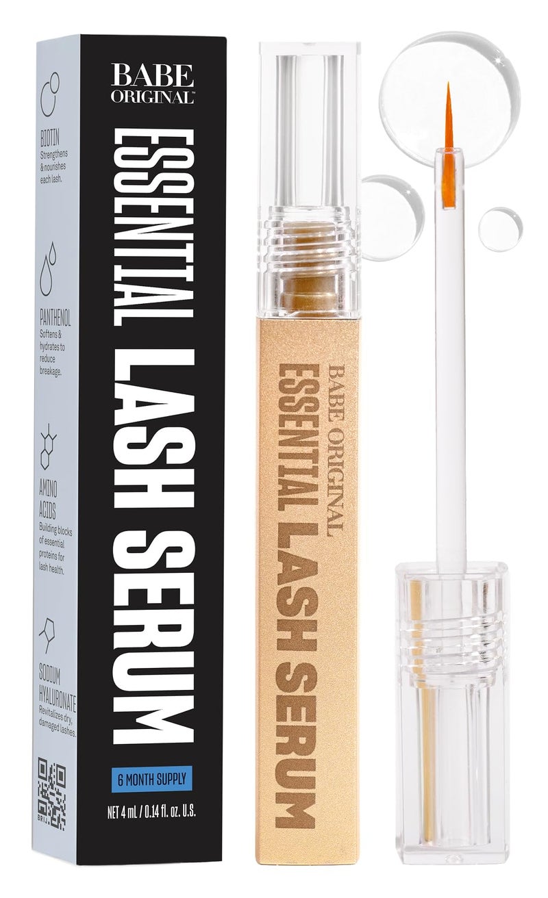 Babe Original Eyelash Serum for Natural, Fuller & Longer Looking Eyelashes - Lash Serum Hydrates Lashes for Lash, Brow & Lash Extensions - 4mL - Image 1