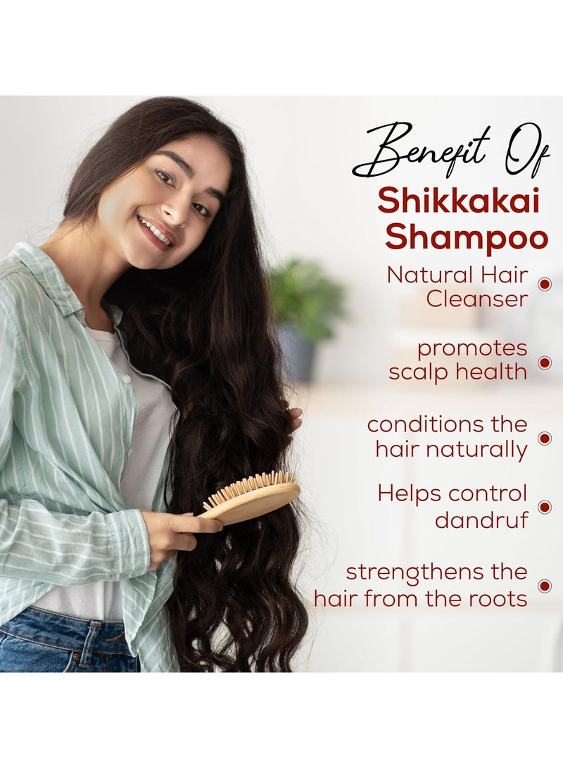 في كير شامبو شيكاكاي بشامبو شيكاكاي مع فوائد الألوفيرا والنيم والأملا والكركديه وشيكاكاي لشعر قوي وصحي، للرجال والنساء - 200 مل (عبوة من 3 قطع) - Image 4
