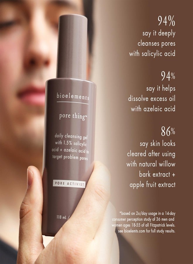 Bioelements Pore Thing - 4 fl oz - Daily Cleansing Gel with 1.5% Salicylic Acid + Azelaic Acid to Target Problem Pores - Vegan, Gluten Free - Never Tested on Animals - Image 4