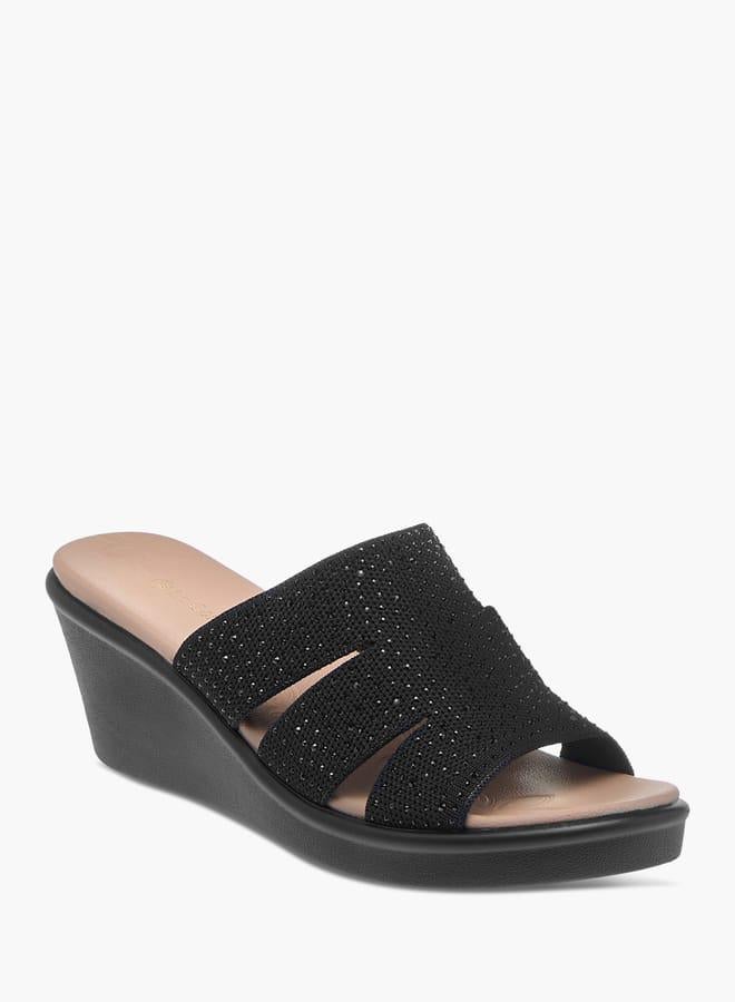 Le Confort Womens Embellished Slip-On Sandals With Wedge Heels - Image 1