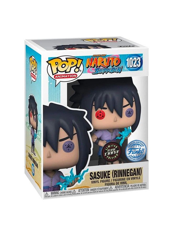 Funko Pop Naruto Shippuden Sasuke Uchiha Rinnegan W Chidori Chase Figure (Aaa Anime Exlcusive) - Image 1