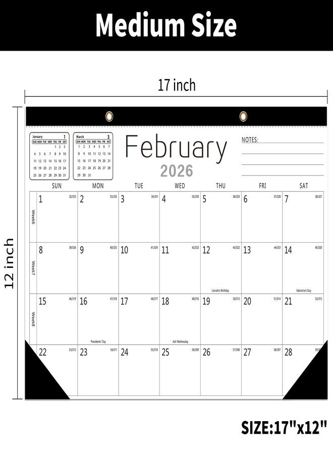 Yinghezu Wall Calendar -Calendar 2025-2026 from Jan. 2025 to Jun. 2026 (White(Jan.2025 to Jun.2026)) - Image 2