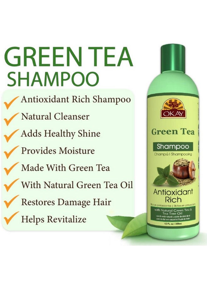 OKAY Green Tea Nourishing Antioxidant Rich Shampoo 12Oz / 355Ml  - Image 5