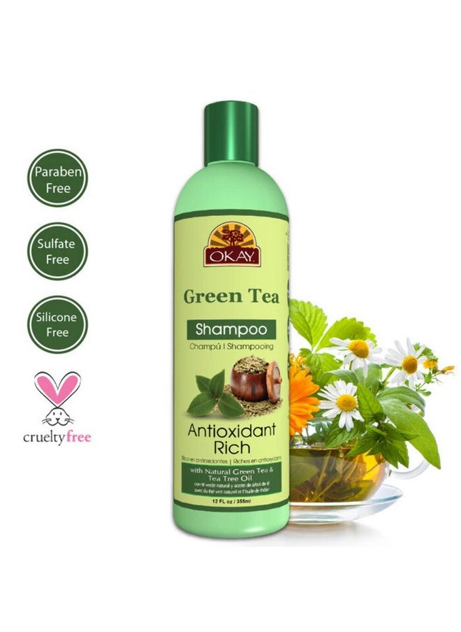 OKAY Green Tea Nourishing Antioxidant Rich Shampoo 12Oz / 355Ml  - Image 4
