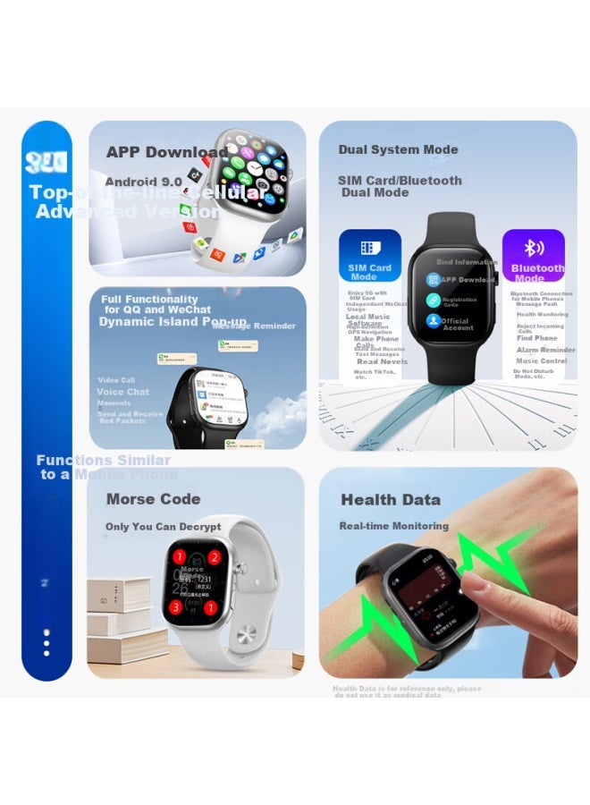 Aelvo Huawei Harmonyos Compatible With Apple I0s, Suitable For 5g Full Network Children's Elementary School Students' Phone Watch, Can Insert Sim Card, Video Waterproof, For Teenagers In Middle And High School, Positioning For Ages 12-18 - Image 1