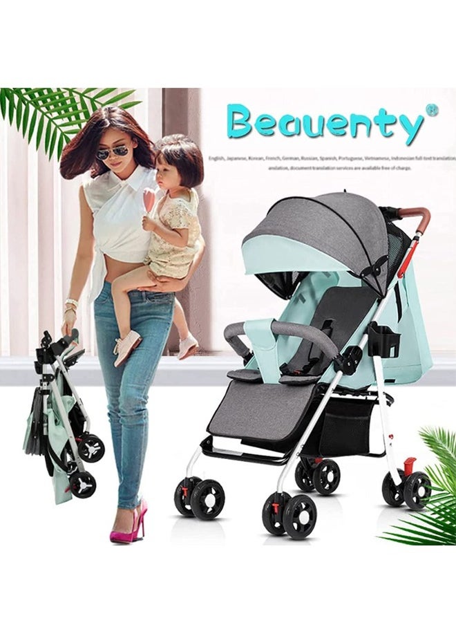 Beauenty Light Weight Fold Strollers, Safety Comfortable Strollers with Extra Storage and Sunshade Canopy Stroller, Pram Push Chair Suitable for Newborn Babies Travel Strollers (6-36 Months)  - Image 2