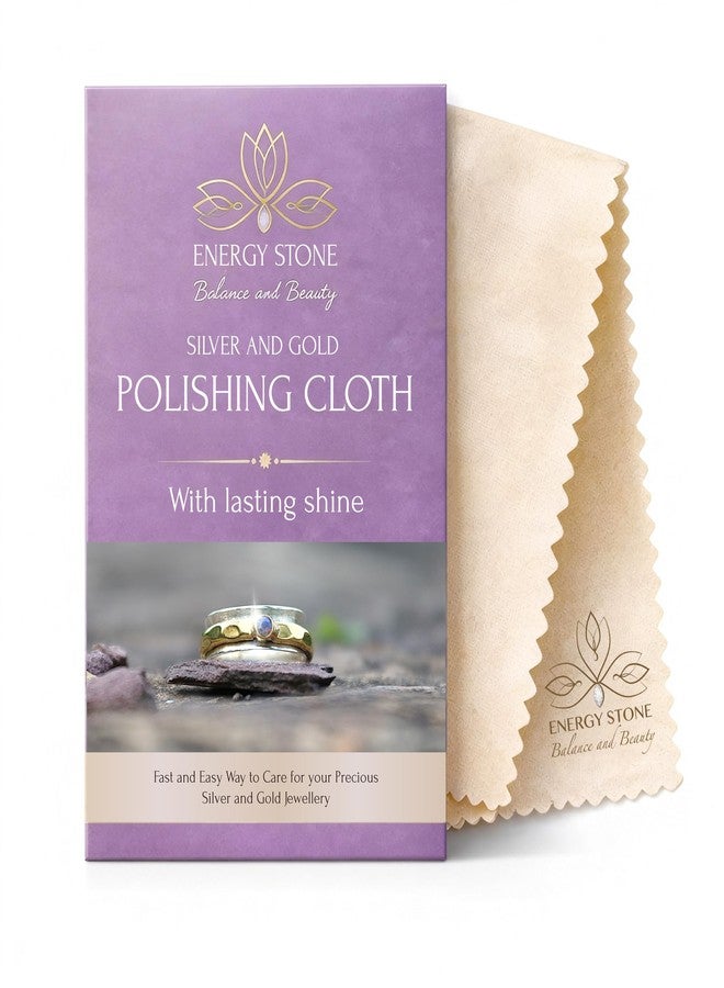 ENERGY STONE Silver and Gold Restoration Polishing Cloth, Anti-Tarnish Cleaner with Lasting Shine, for Fine Valuables Precious Metals, Jewery, Silverware, Musical Instrument, Coins - 1 Pack - Image 1